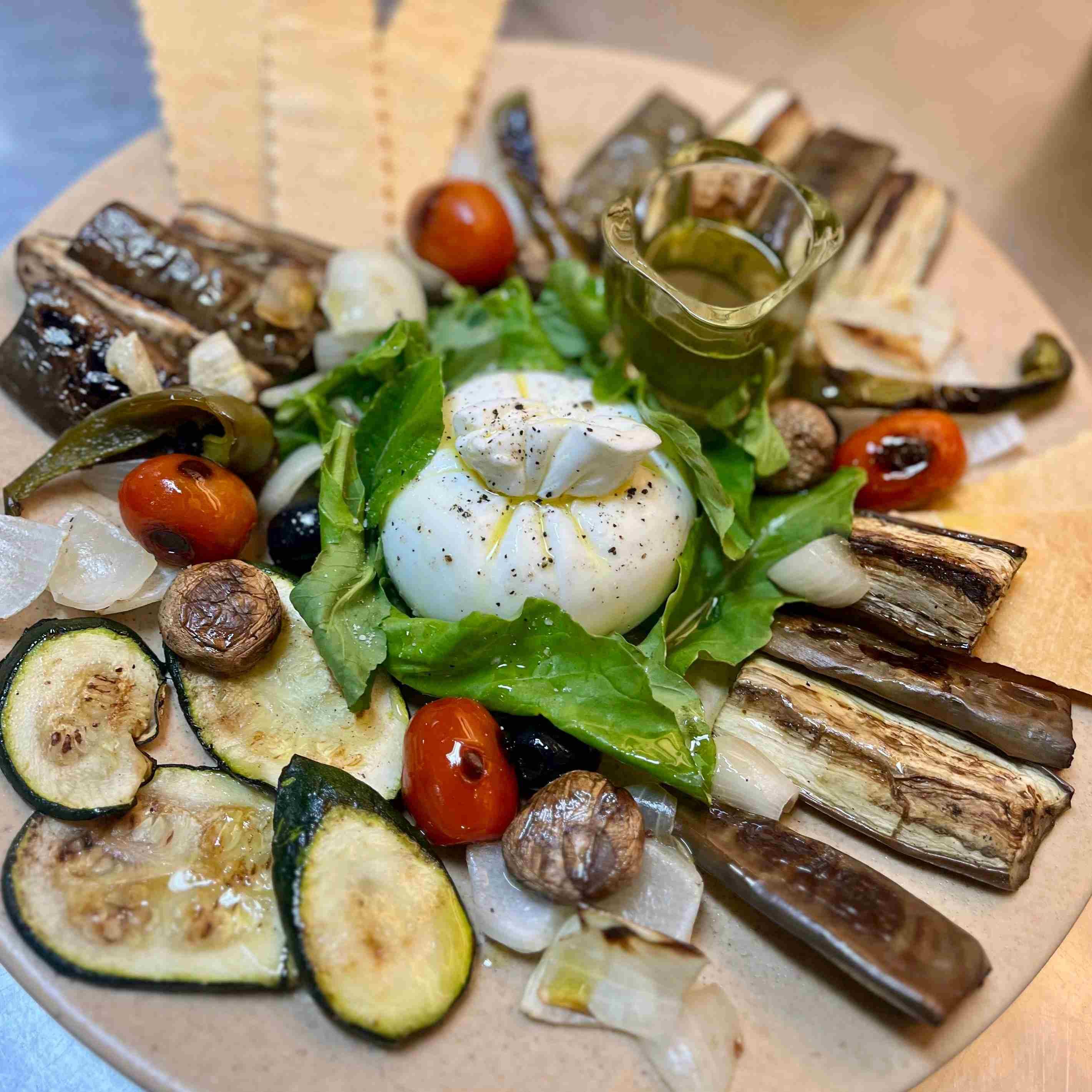 fresh burrata platter