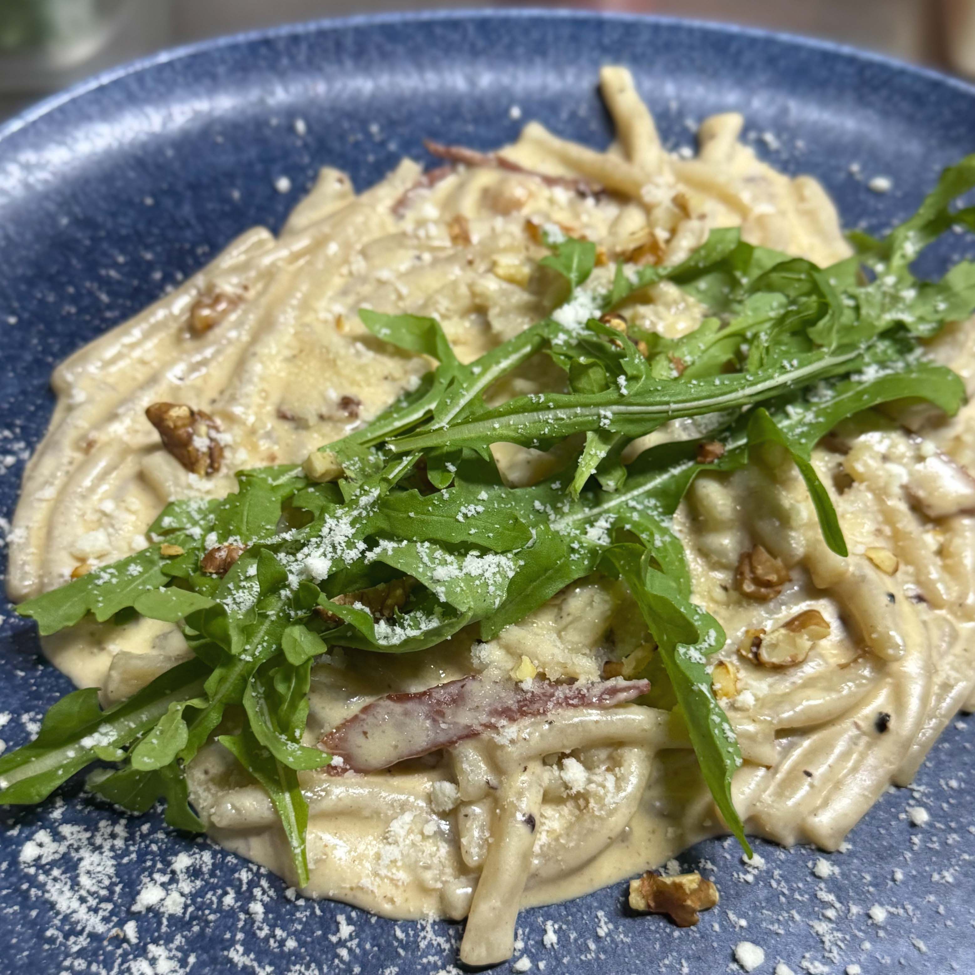 strozzapreti mascarpone speck